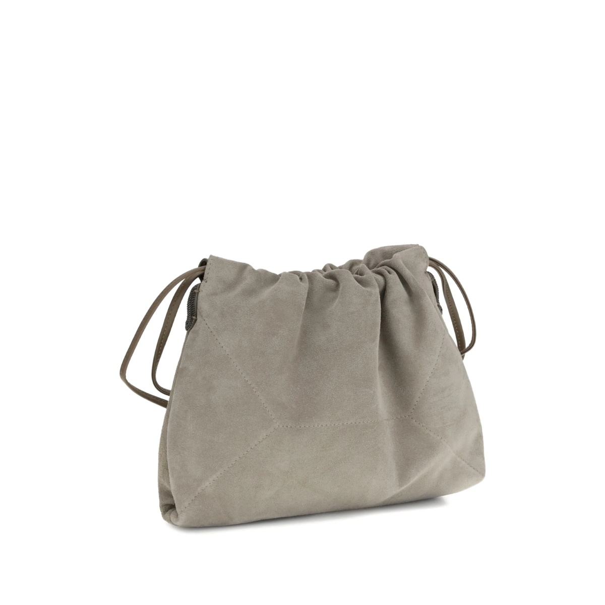 drawstring suede shoulder bag - Img 2