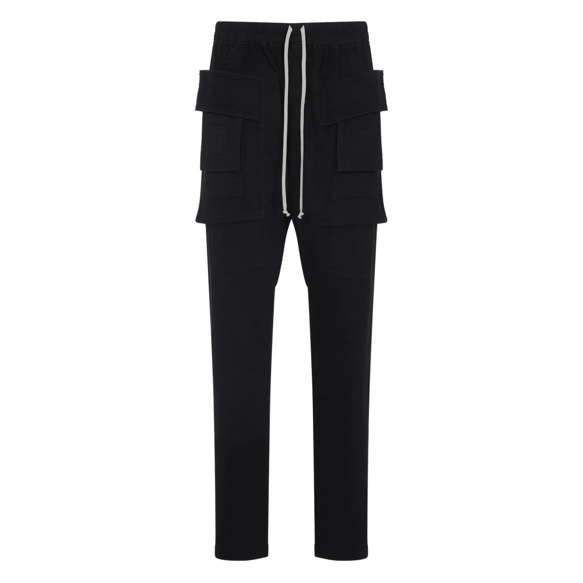 drawstring-waist cargo track pants