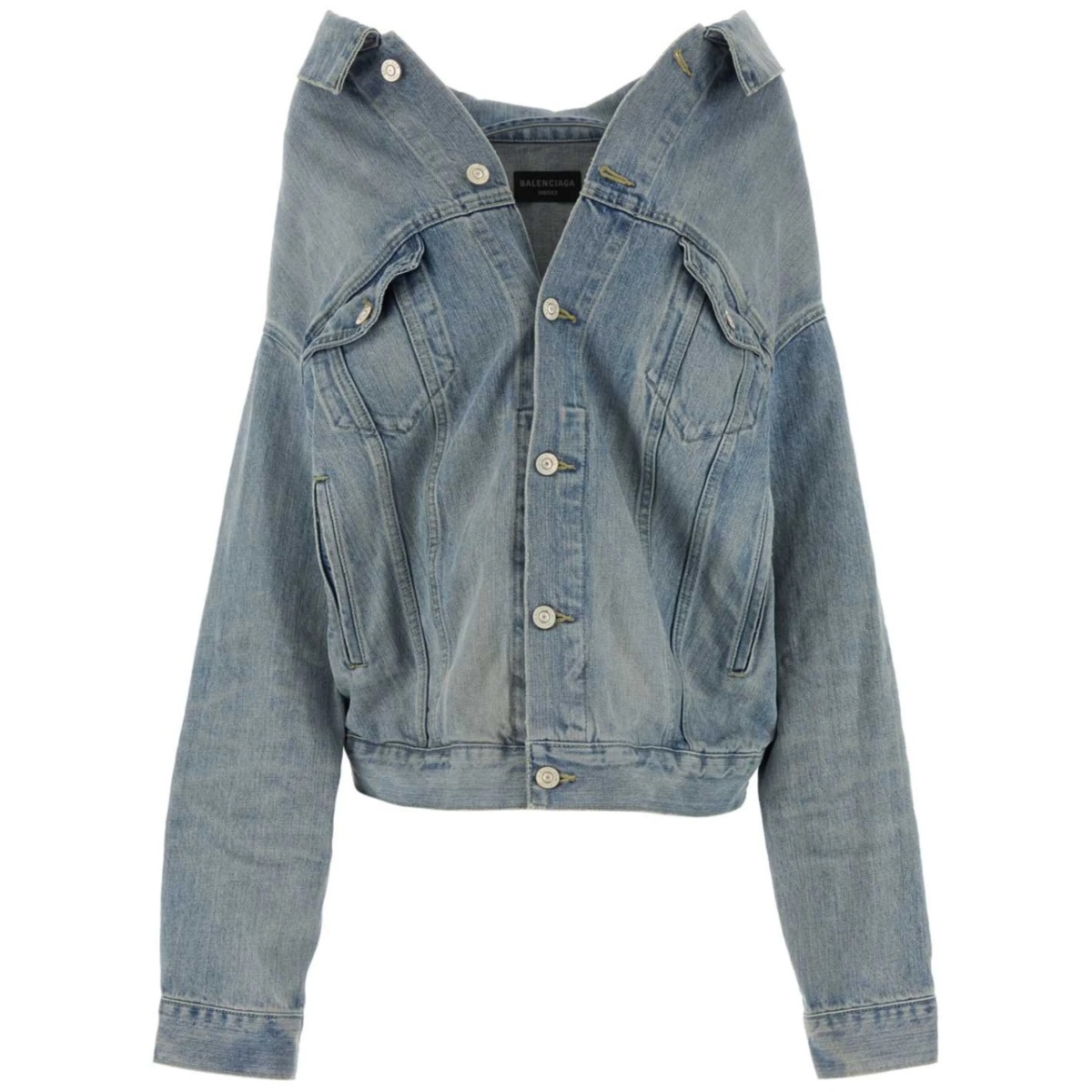 drop-shoulder denim jacket