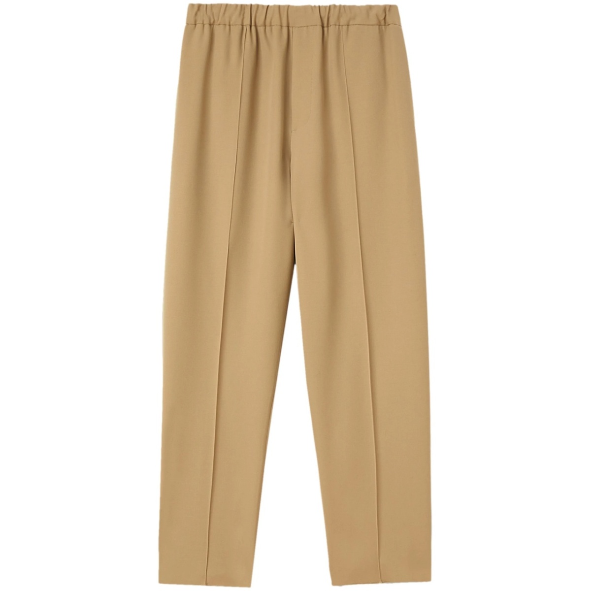 elasticated-waist tapered trousers