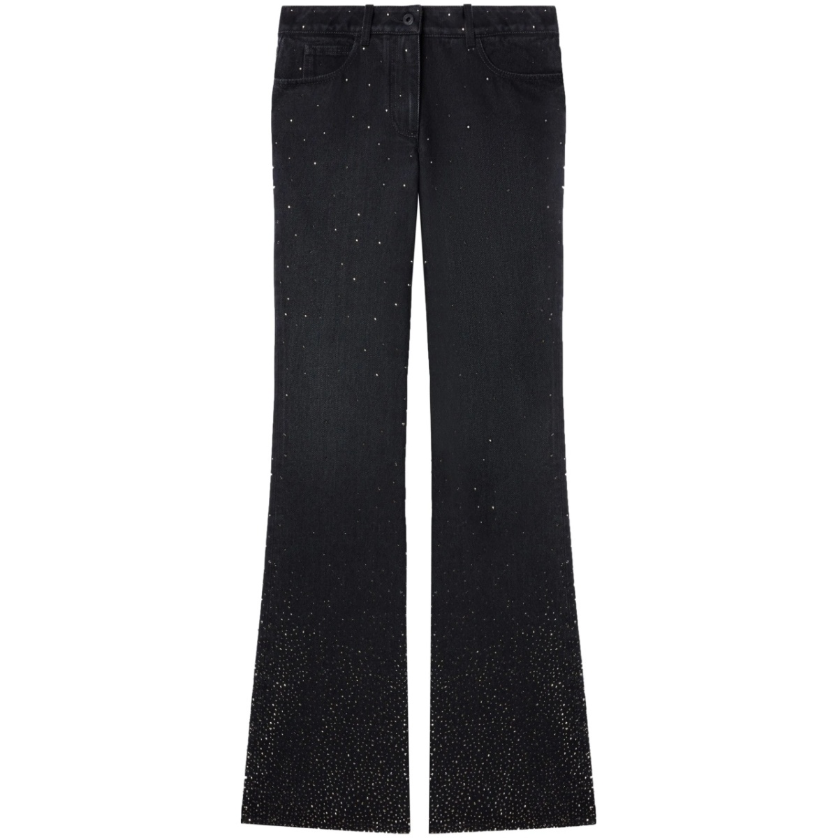 embellished slim-fit flared jeans