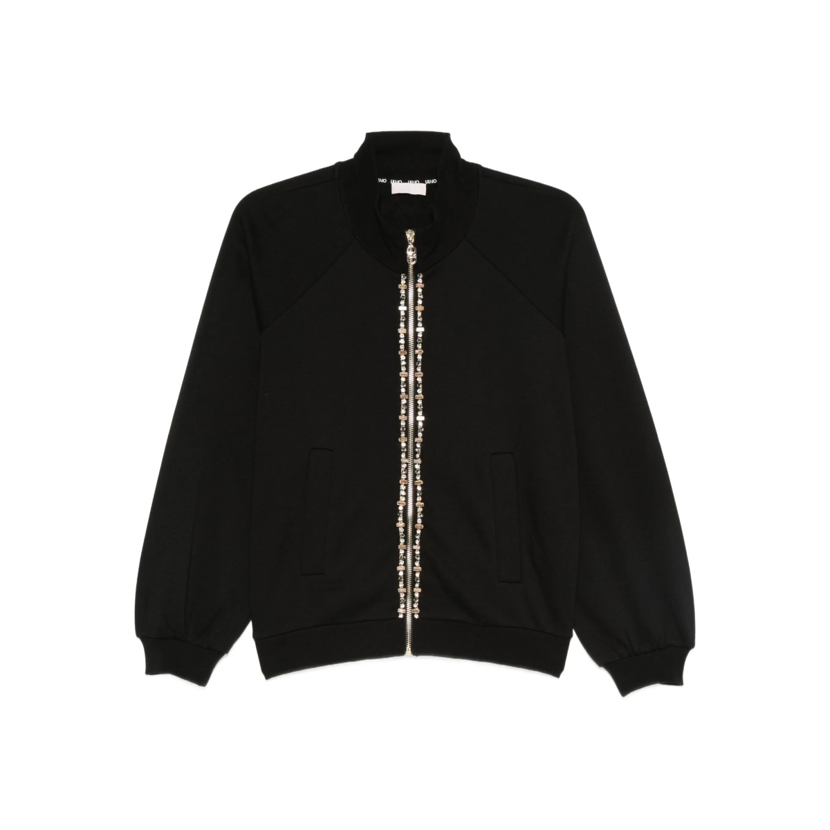 embellished zip-front jacket