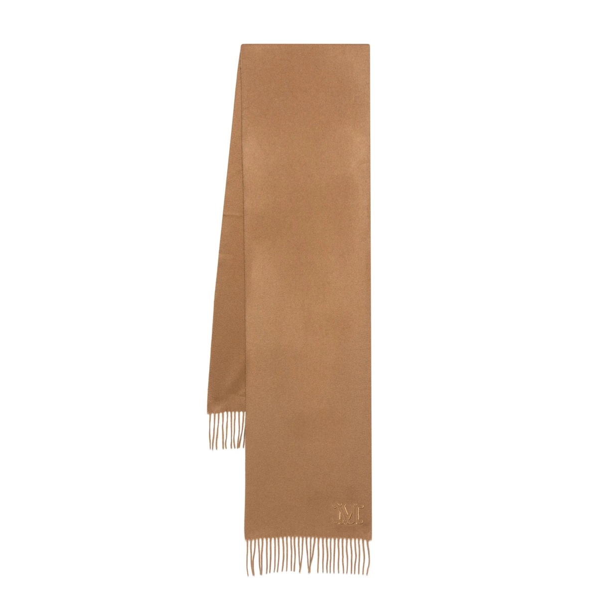 embroidered-logo cashmere scarf