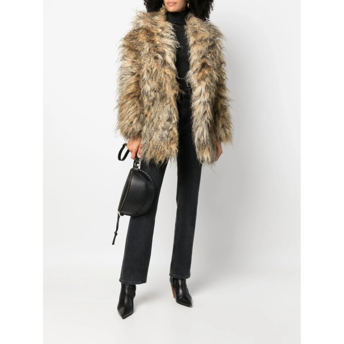 faux-fur oversize coat - Img 2
