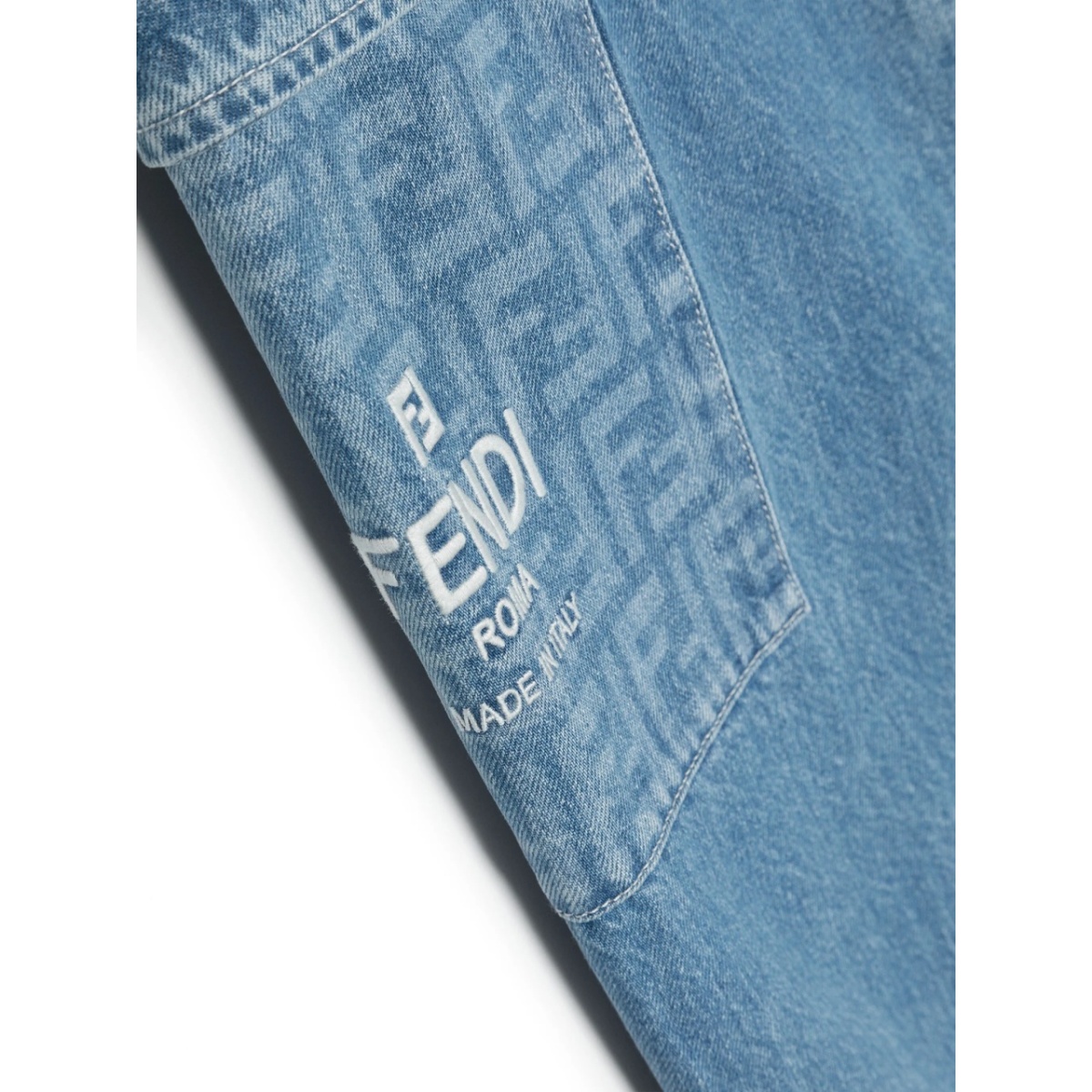 FF-print wide-leg jeans - Img 3