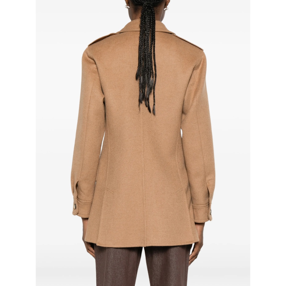 flap-pocket button-fastening jacket - Img 4