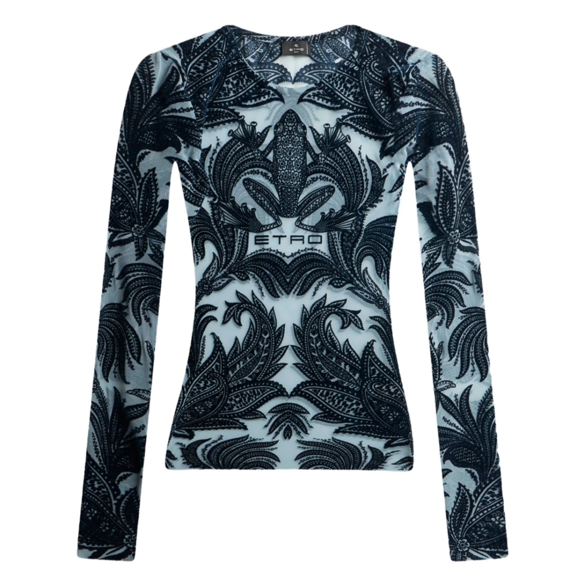 flocked tulle top