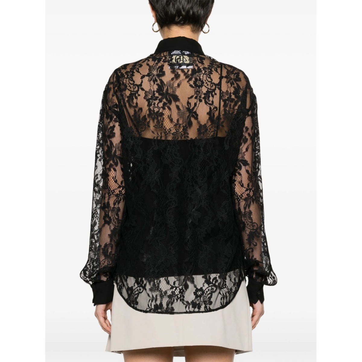 floral-lace button-up shirt - Img 4
