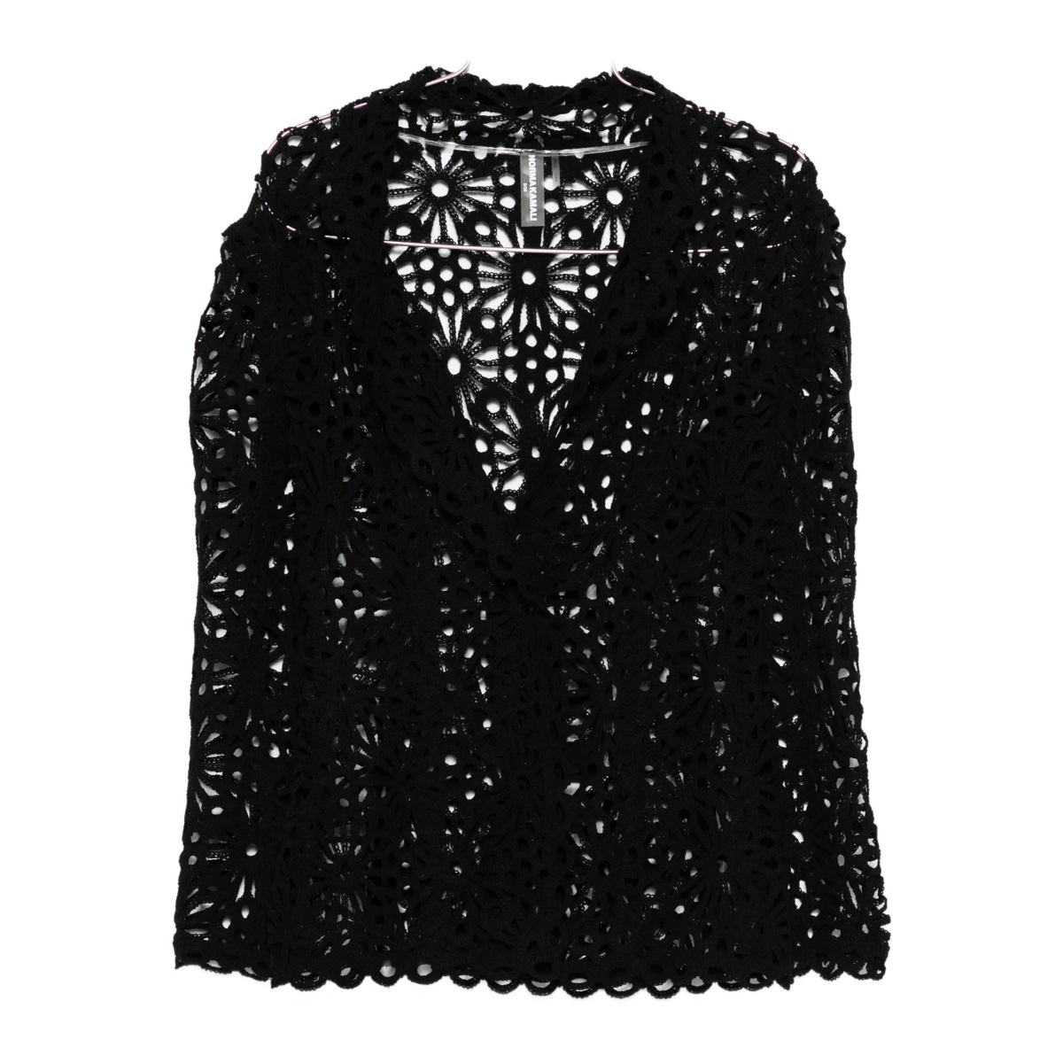 floral-motif single-breasted jacket