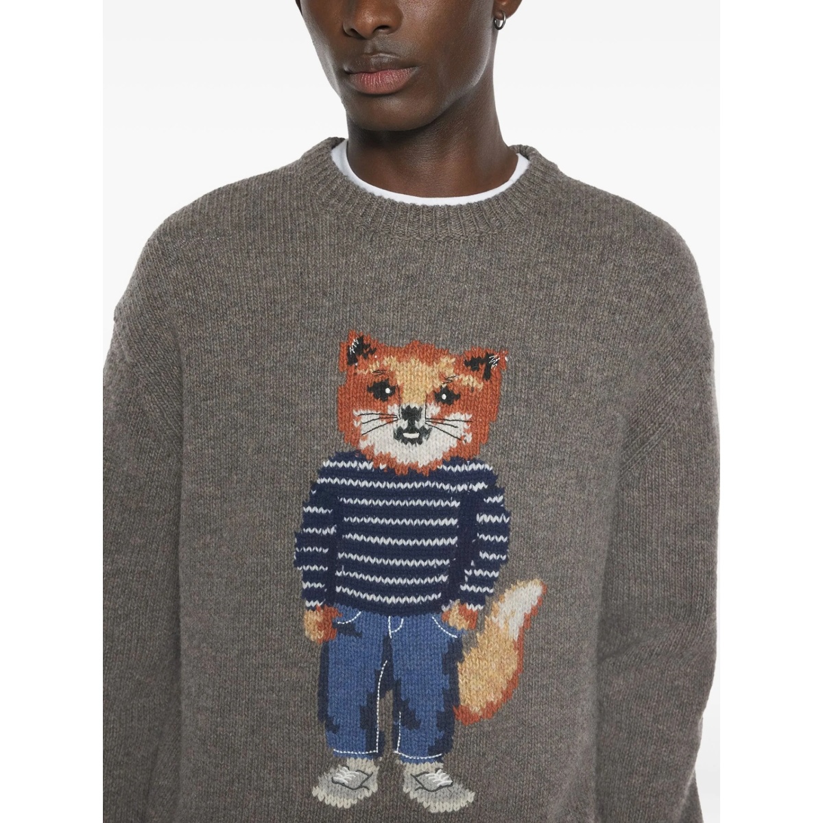 fox graphic crewneck sweater - Img 5