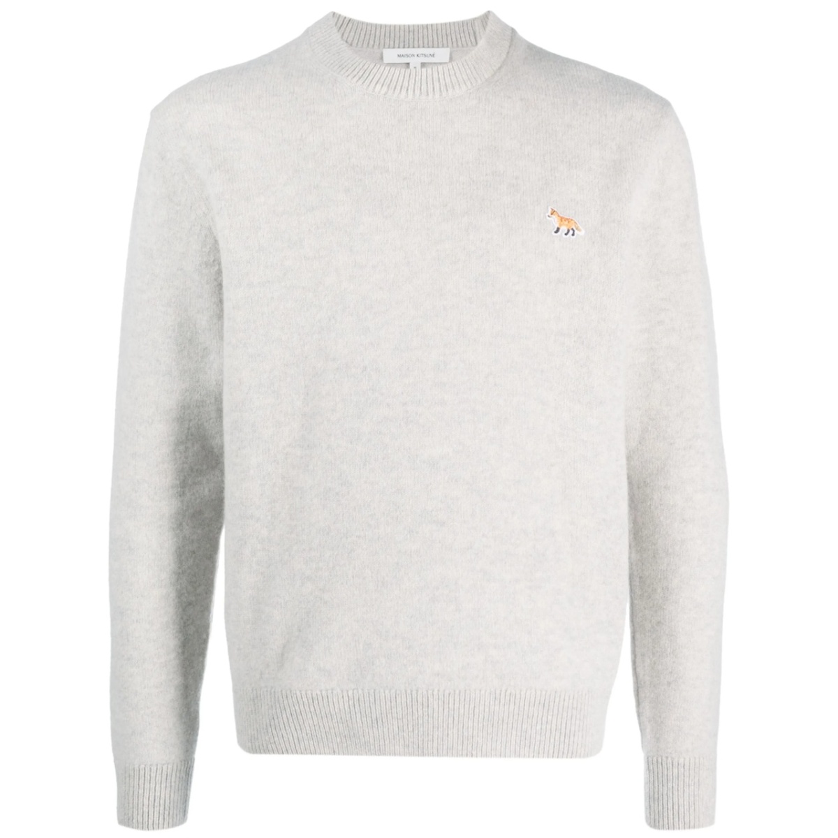 fox-patch wool jumper