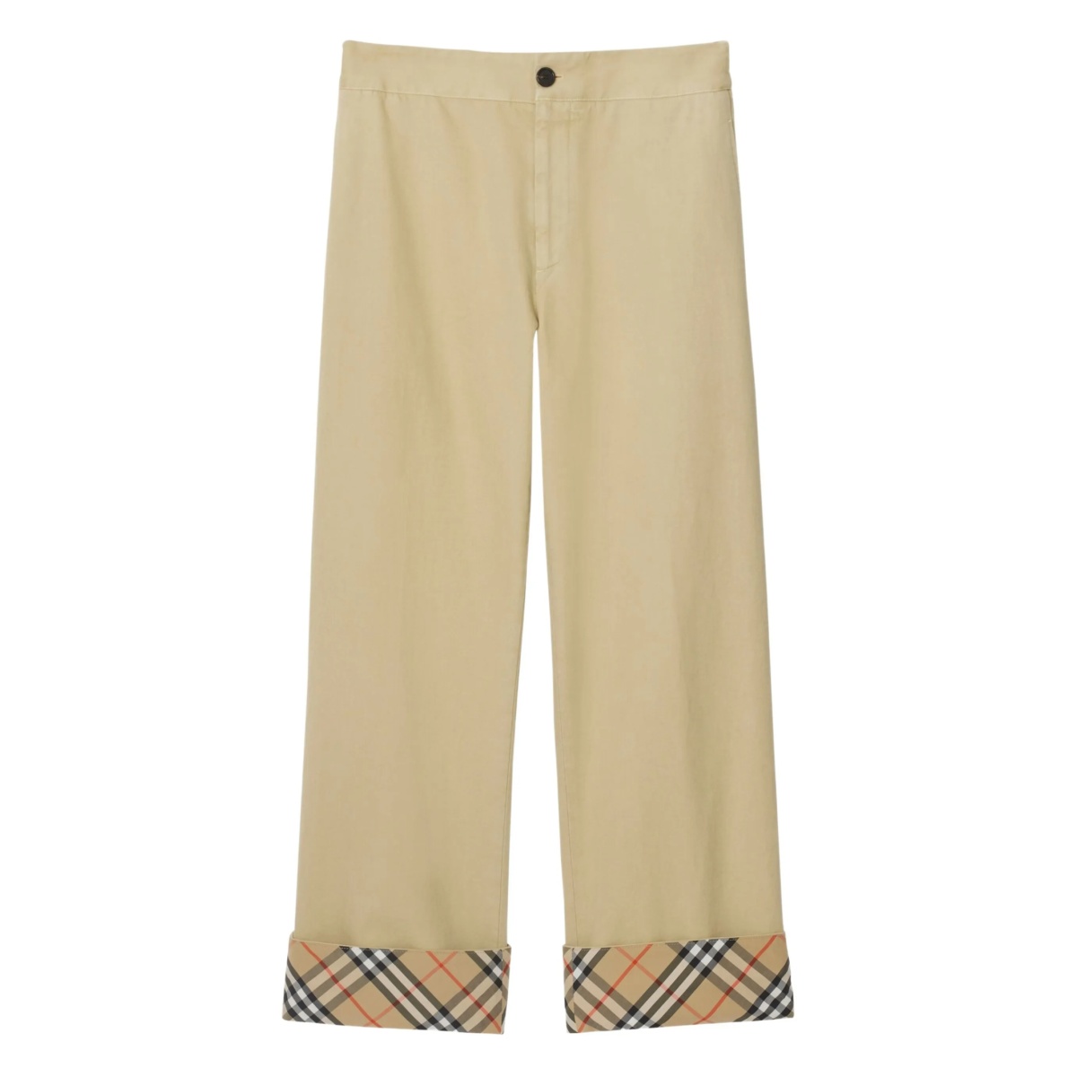 gabardine-weave trousers