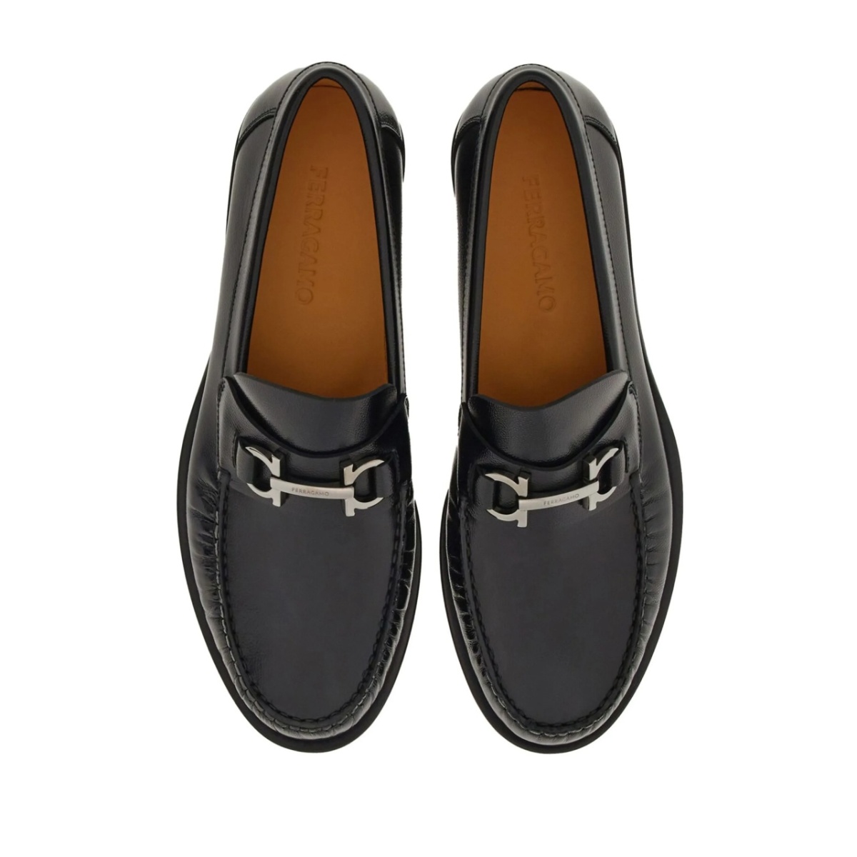 Gancini leather loafers - Img 4