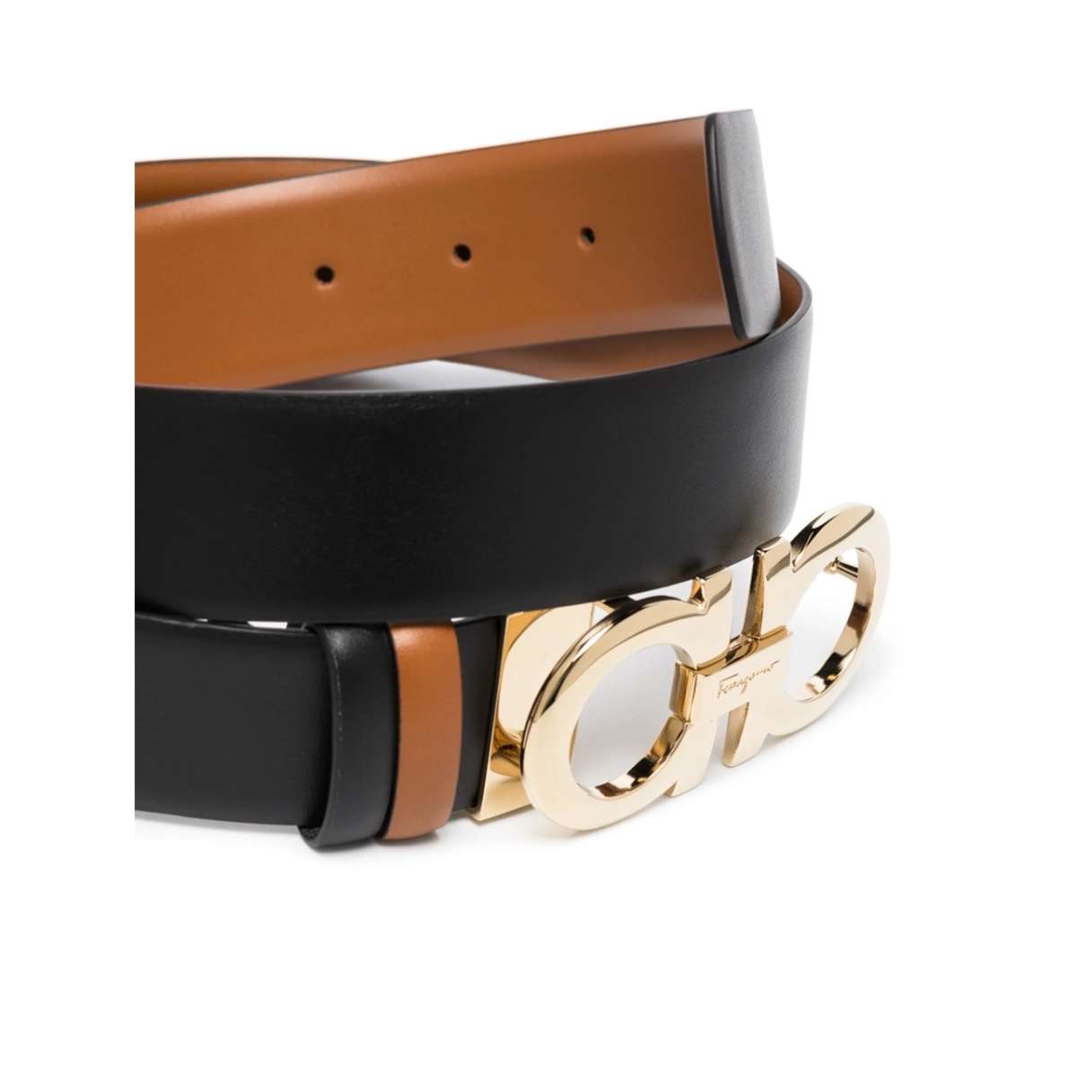 Gancini reversible leather belt - Img 3