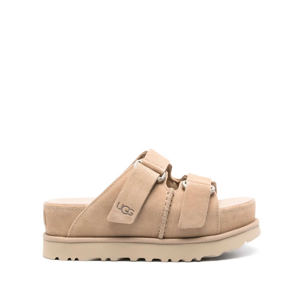 Goldenstar Hi suede slides