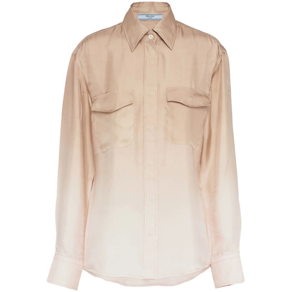 gradient-effect silk shirt