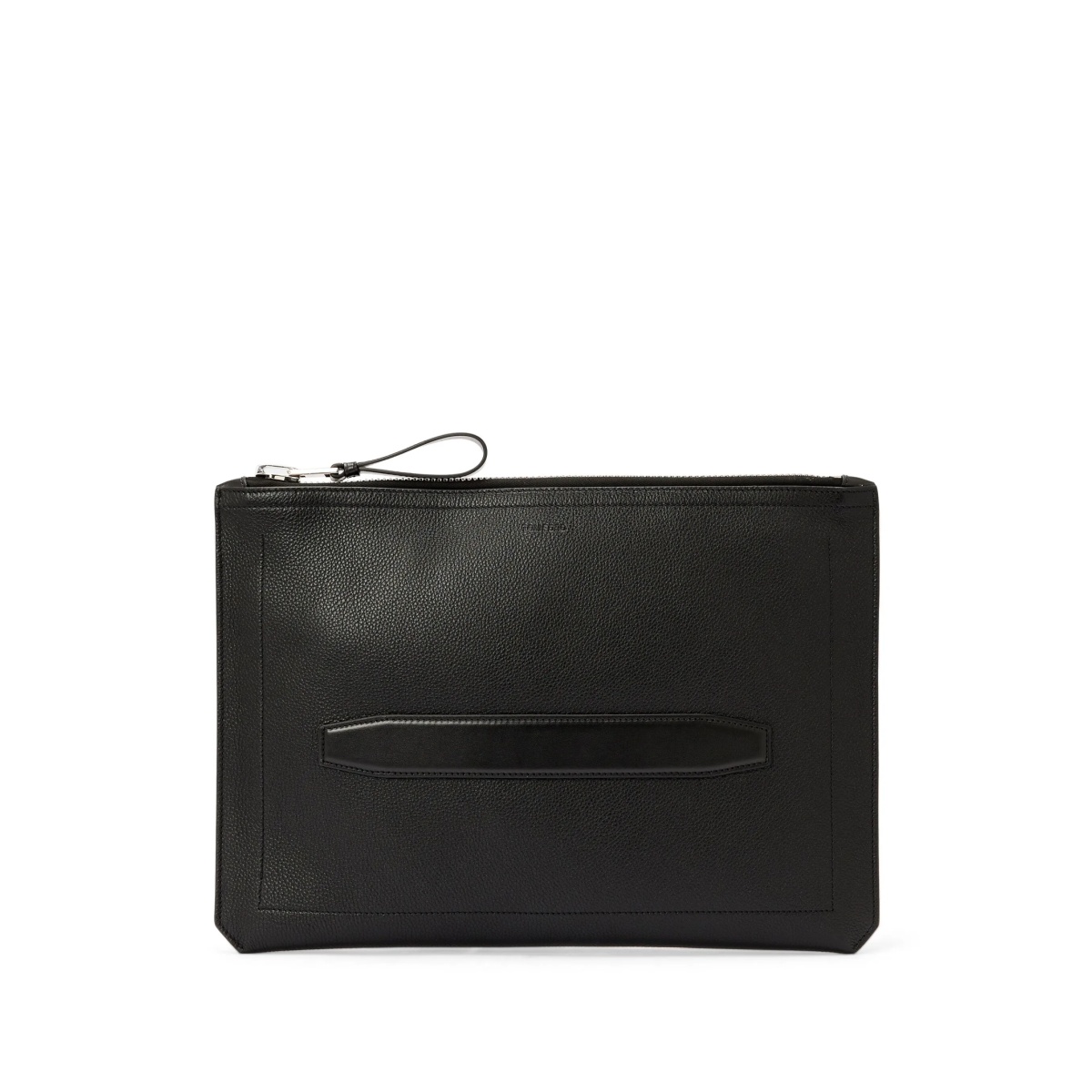 grained-texture clutch bag
