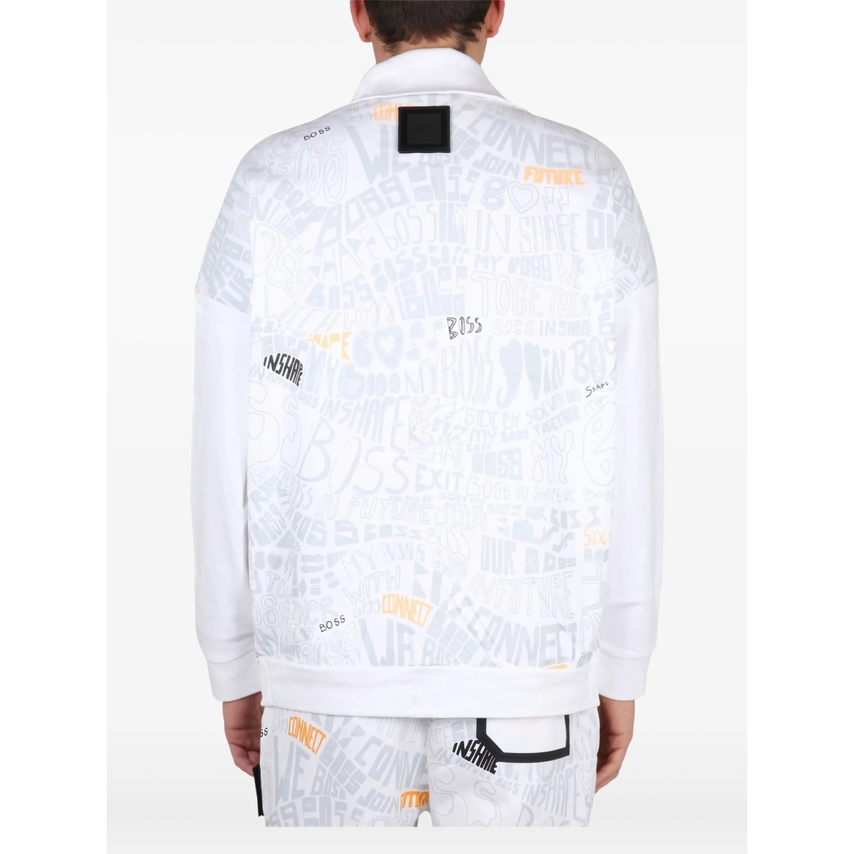graphic-patch zip-up sweatshirt - Img 3
