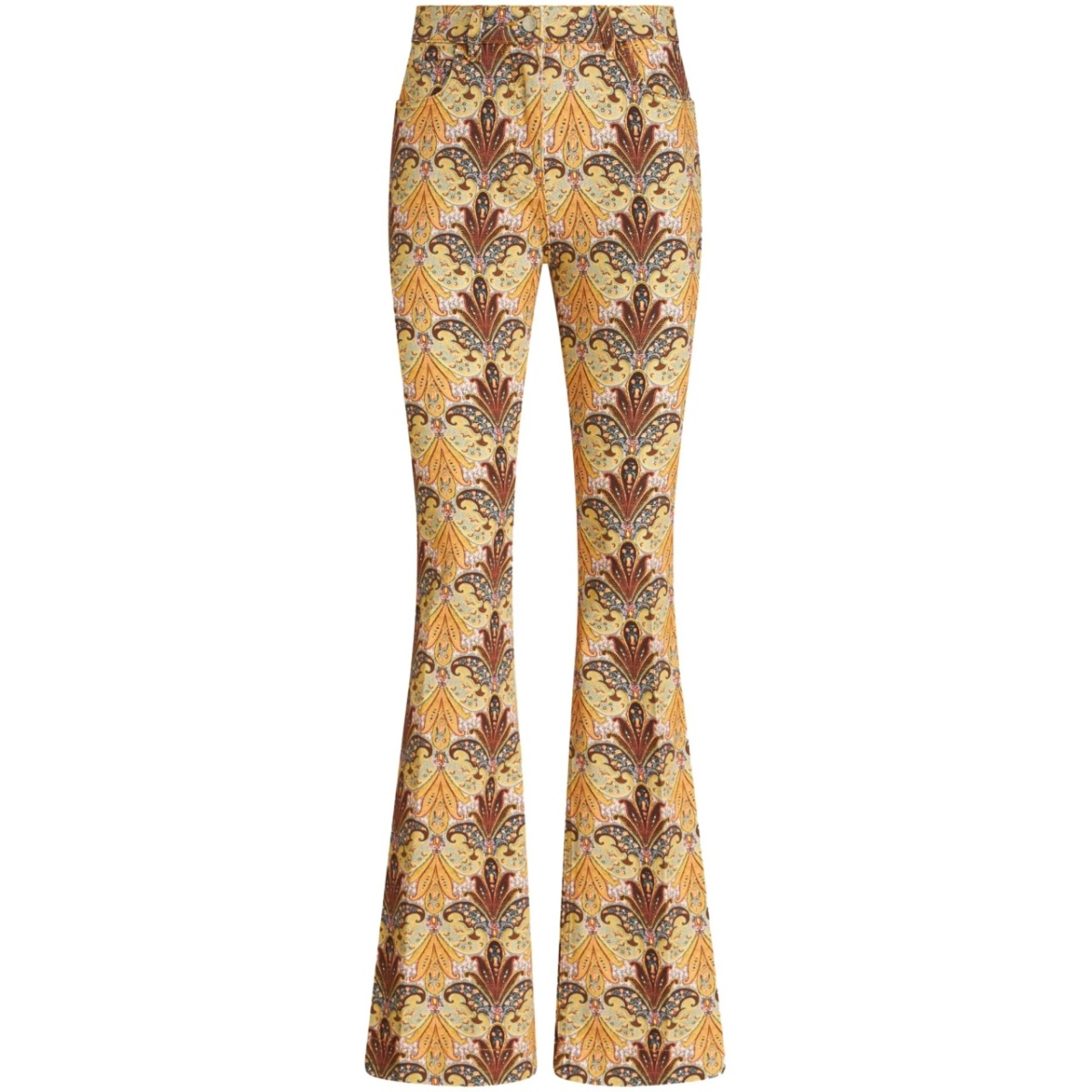 graphic-print flared jeans