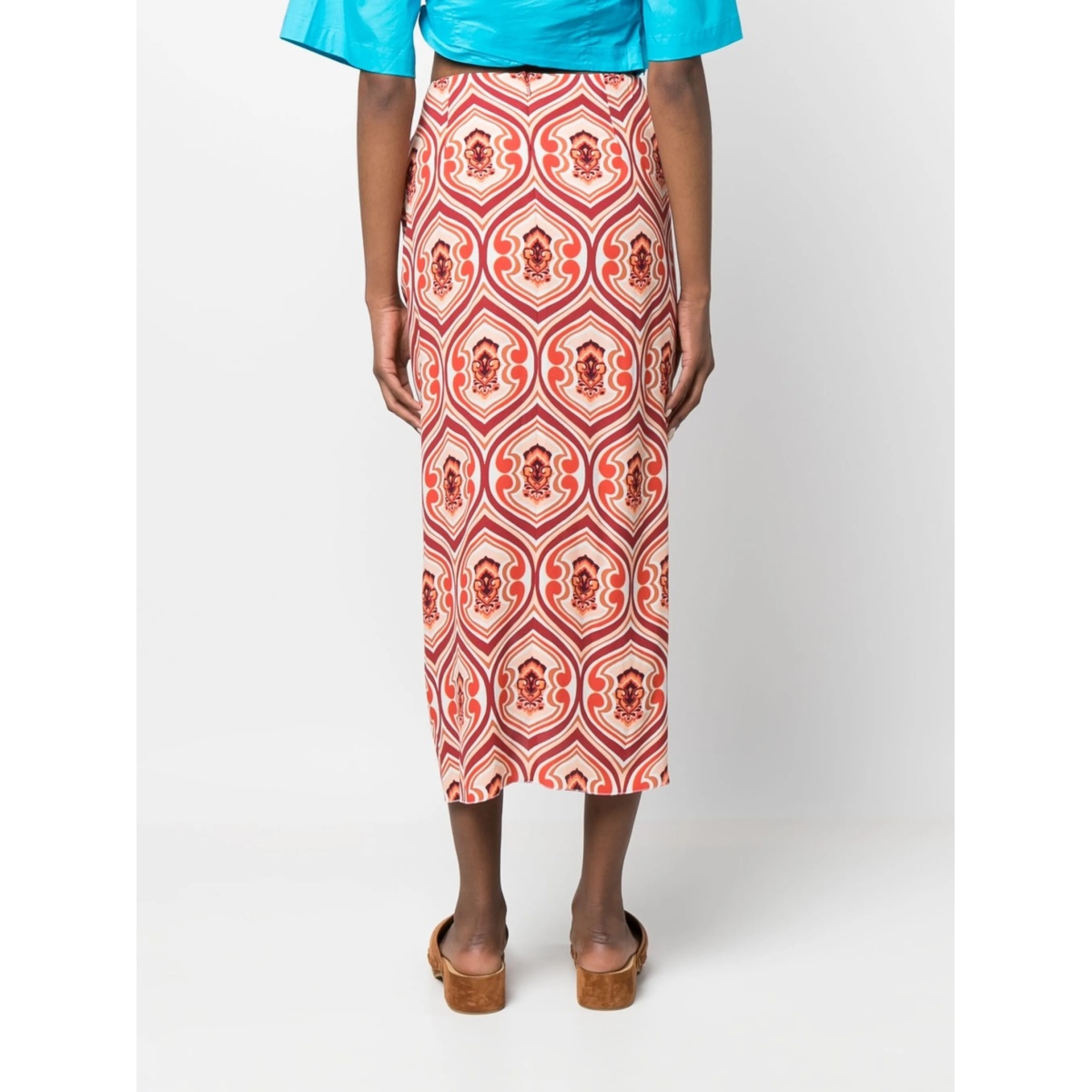 graphic-print sarong skirt - Img 4