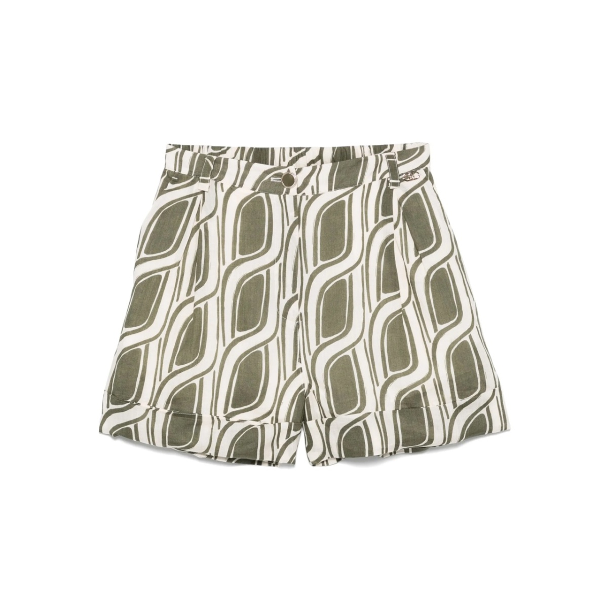 graphic-print shorts