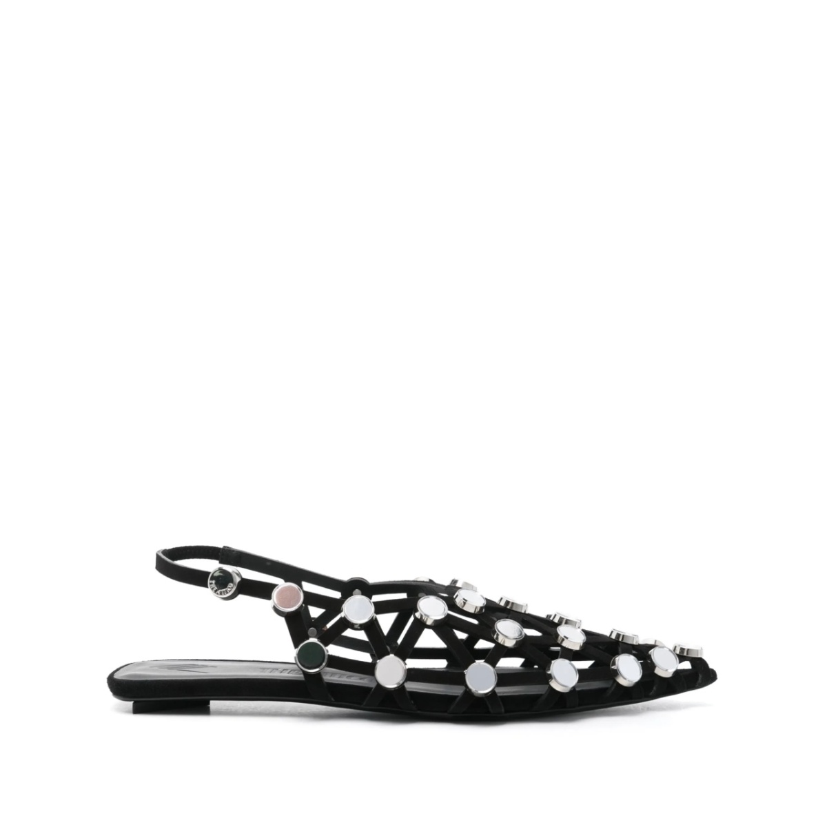 Grid slingback sandals