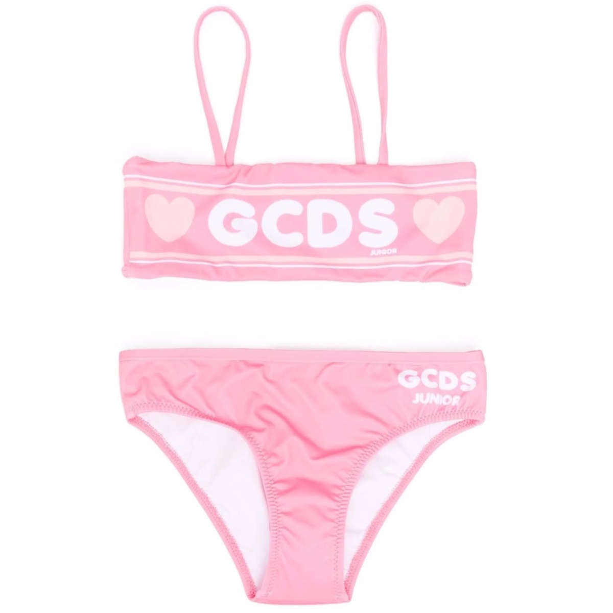 heart-print two-piece bikini