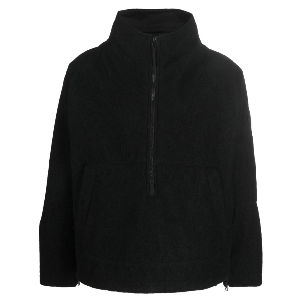 high neck cotton zip-up jacket
