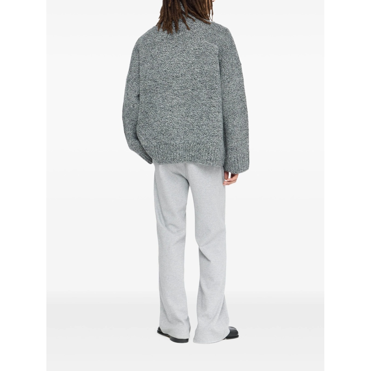 high-neck leather-pocket sweater - Img 3