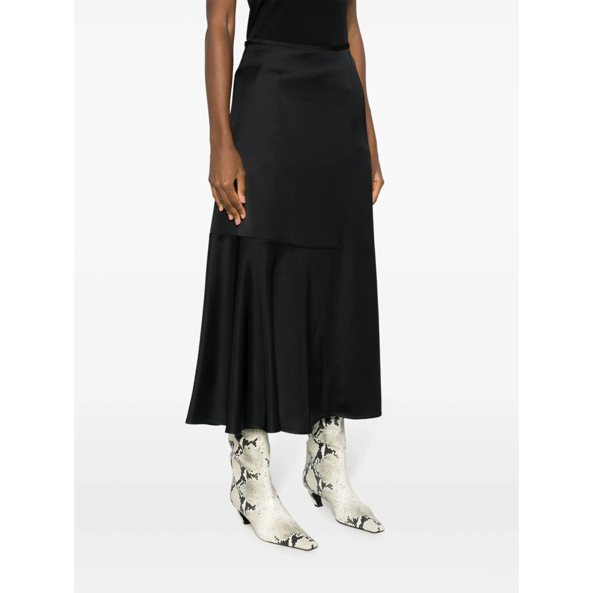 high-waisted A-line midi skirt - Img 3