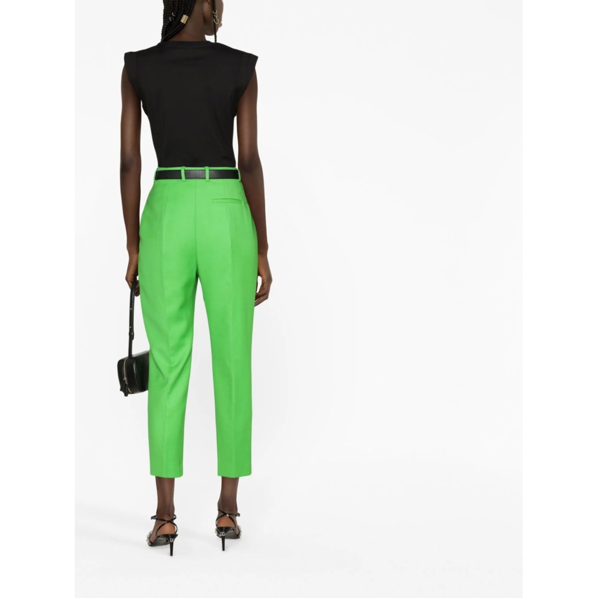 high-waisted cropped trousers - Img 3