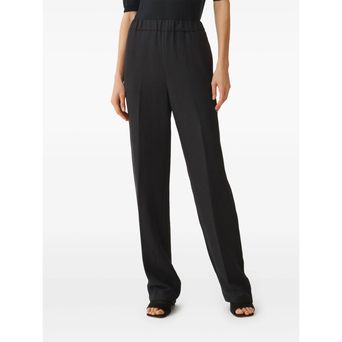 high-waisted straight trousers - Img 3