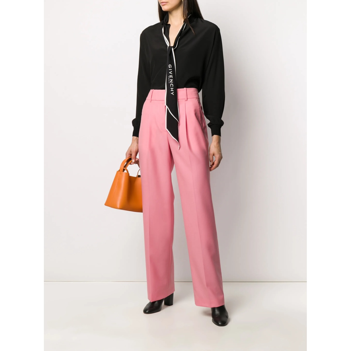 high-waisted tailored trousers - Img 2