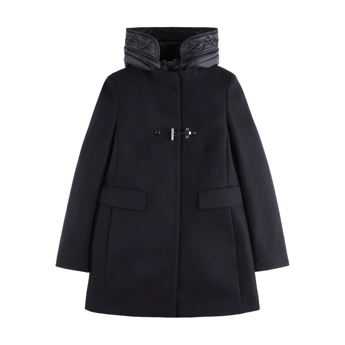hooded toggle coat