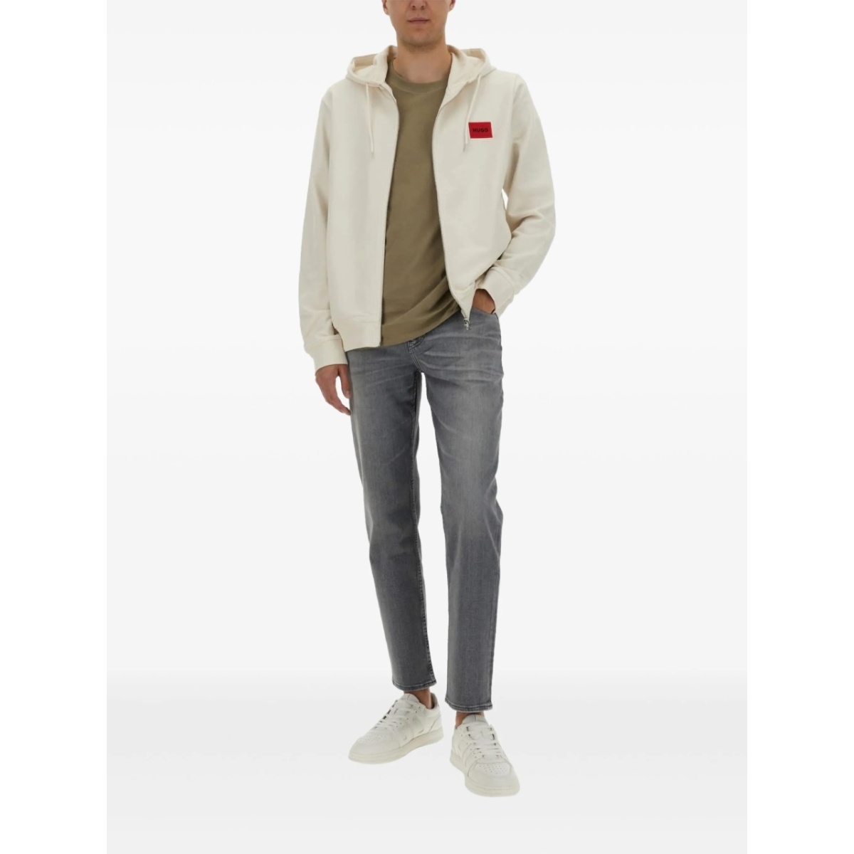 hooded zip-up sweatshirt