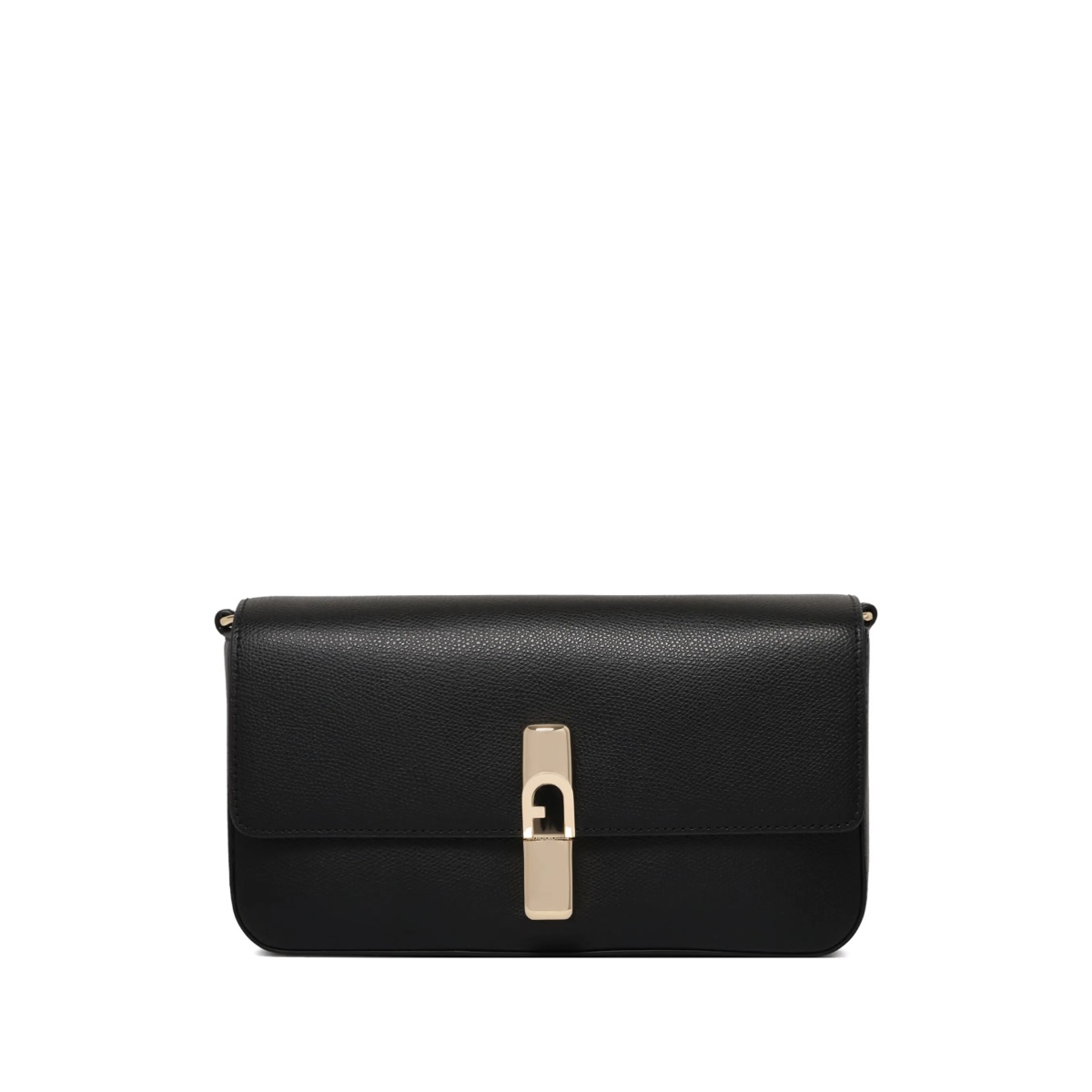 Iride clasp-fastening leather shoulder bag