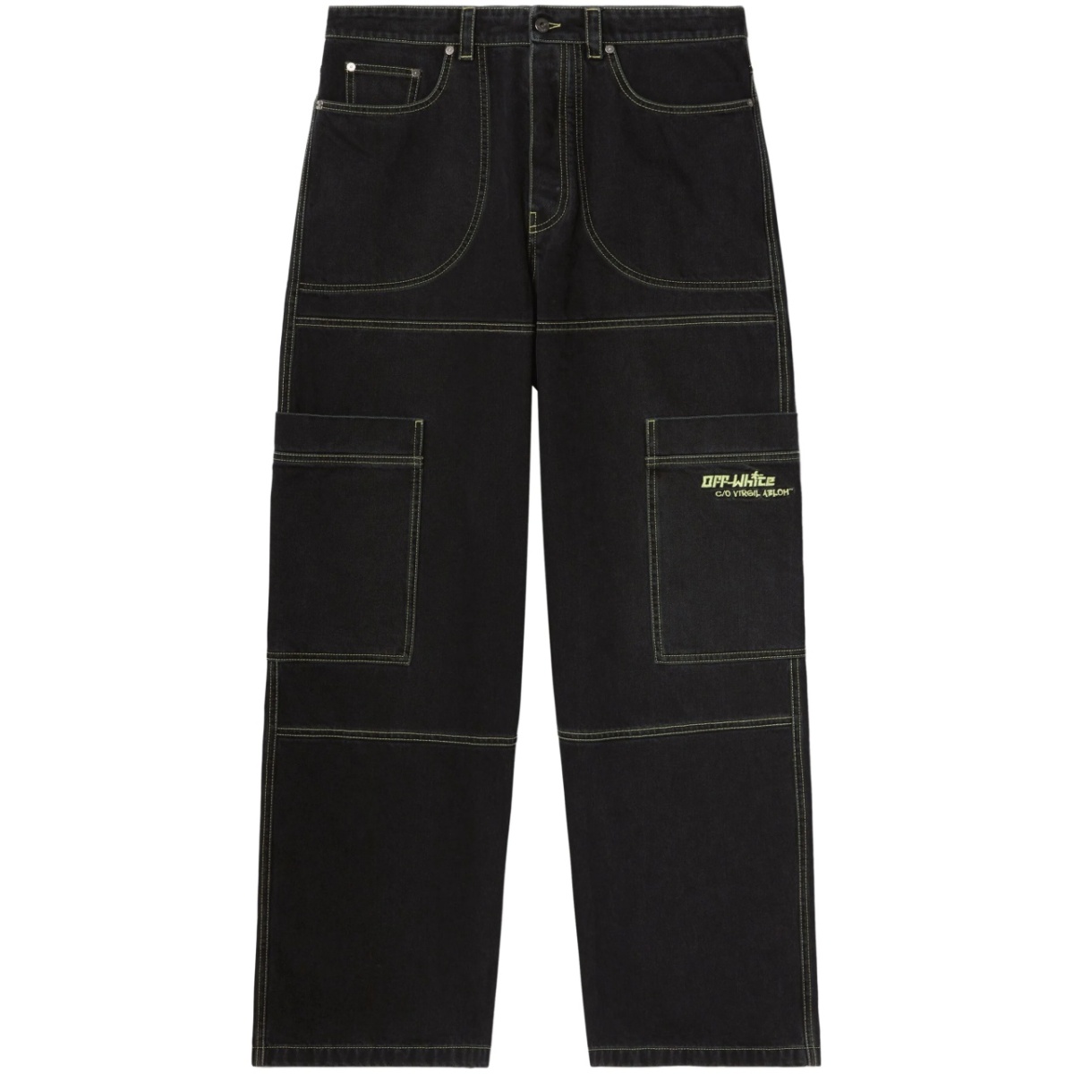 Irregular cargo jeans