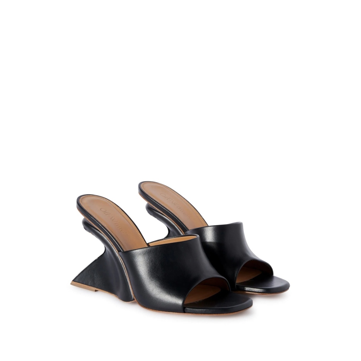 Jug wedge-heel leather mules - Img 2