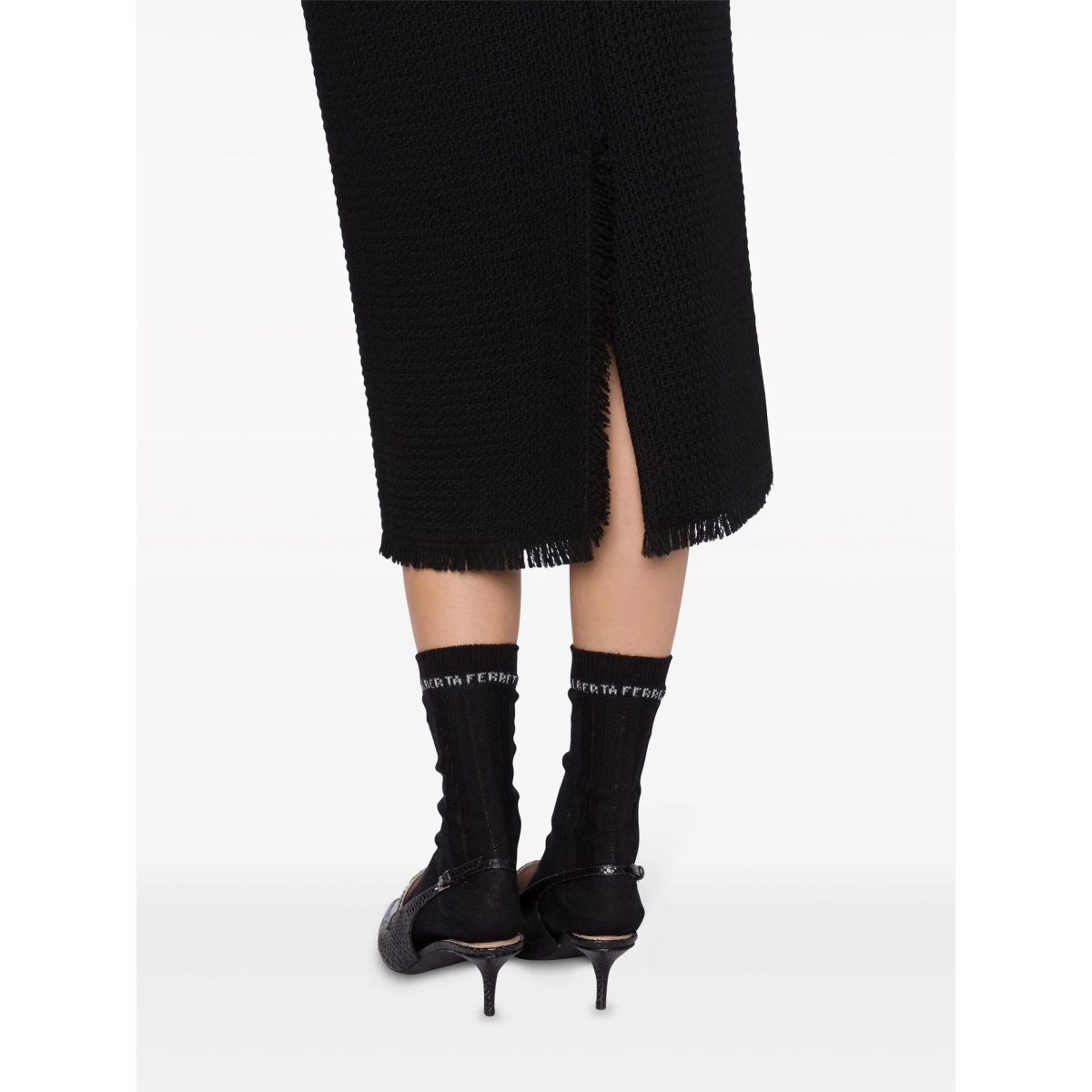 knitted virgin wool midi skirt - Img 4