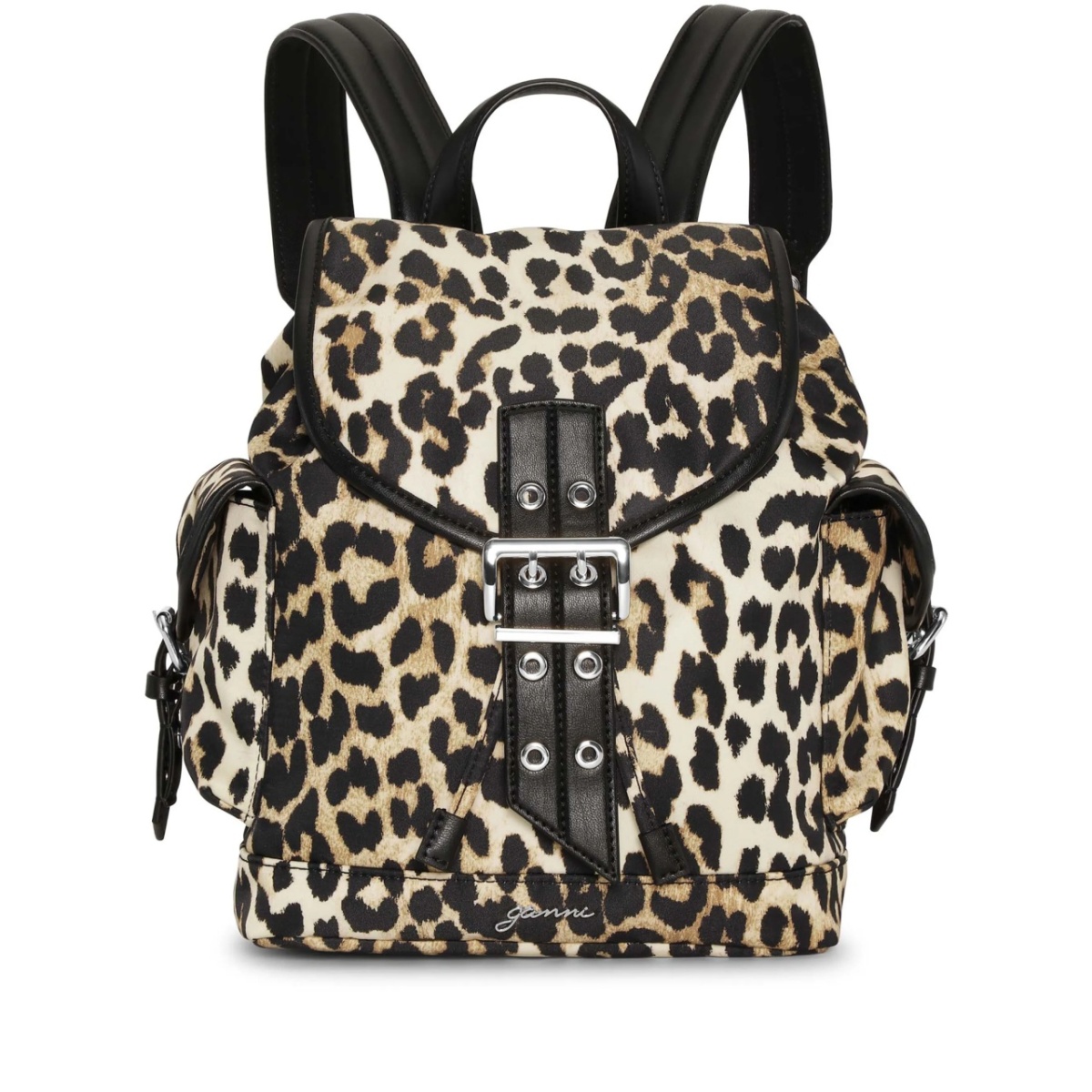 leopard-print backpack
