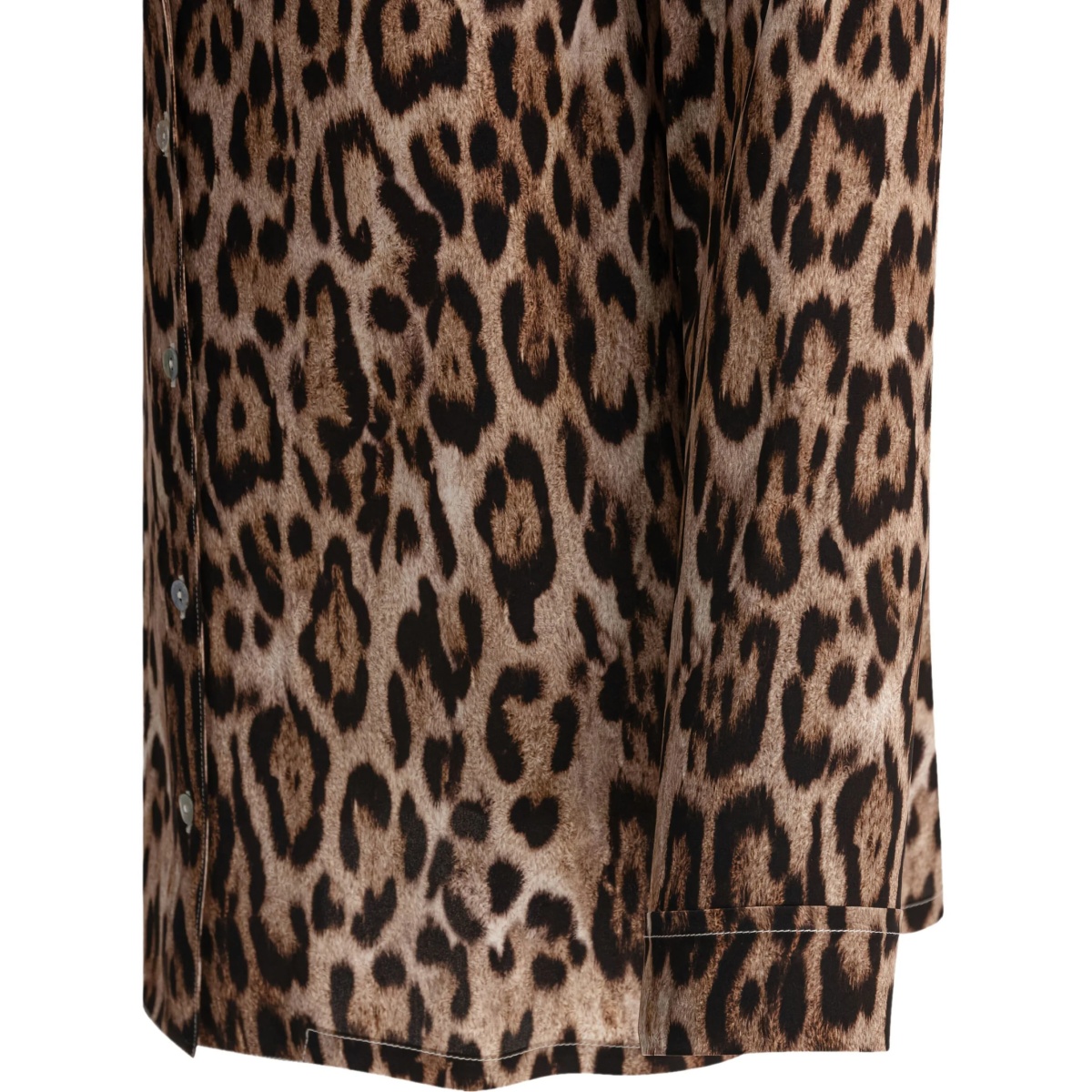 leopard-print button-down blouse - Img 5