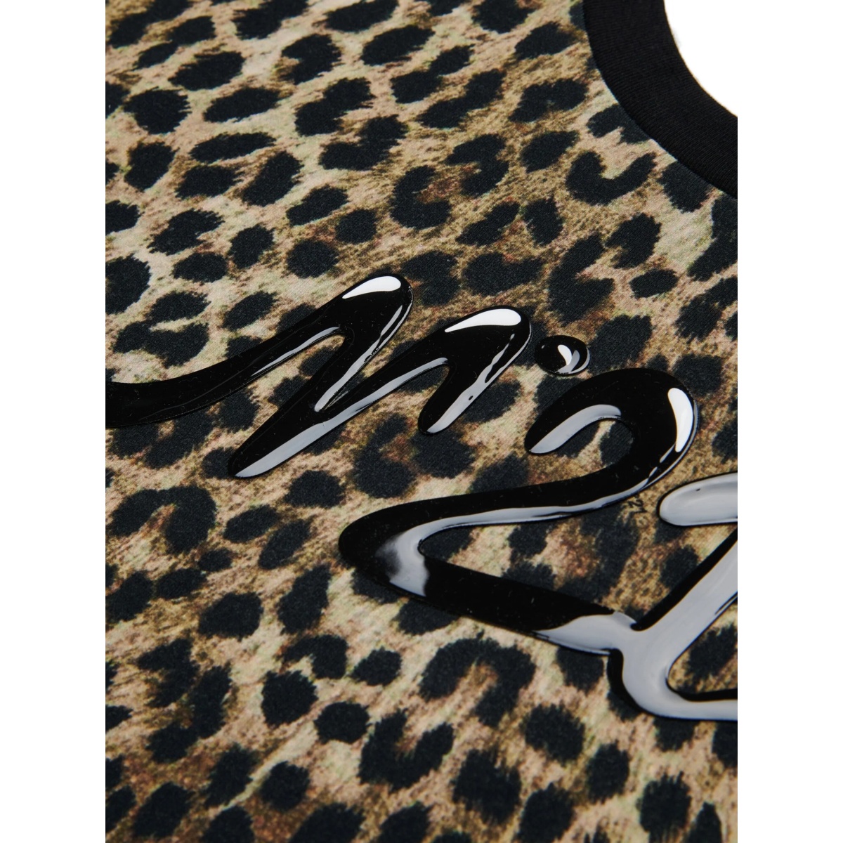 leopard-print logo T-shirt - Img 4