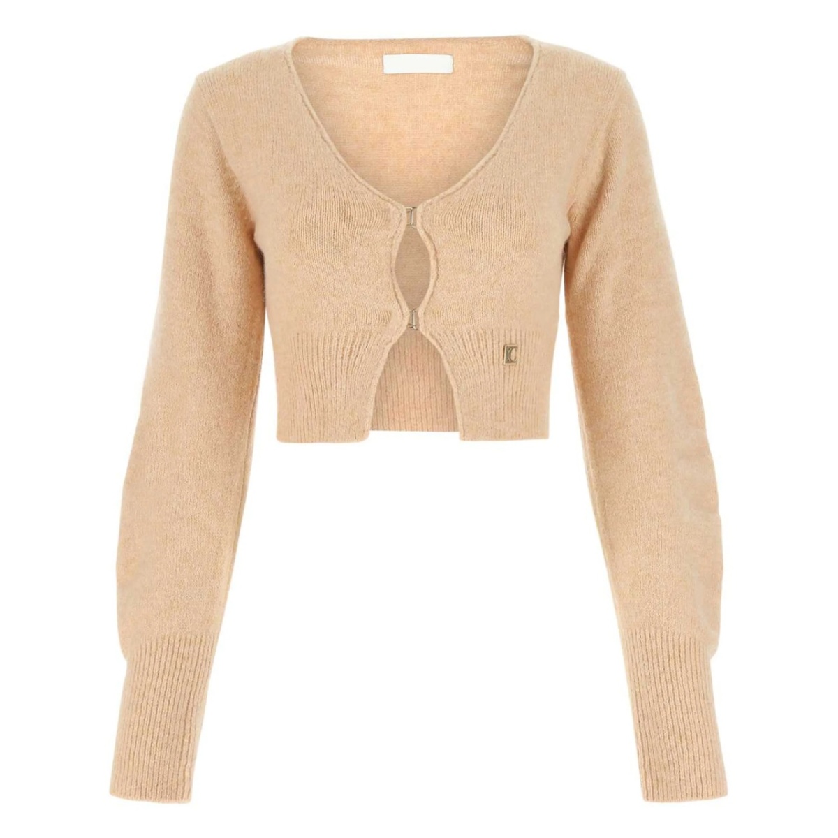 logo-appliqué cardigan