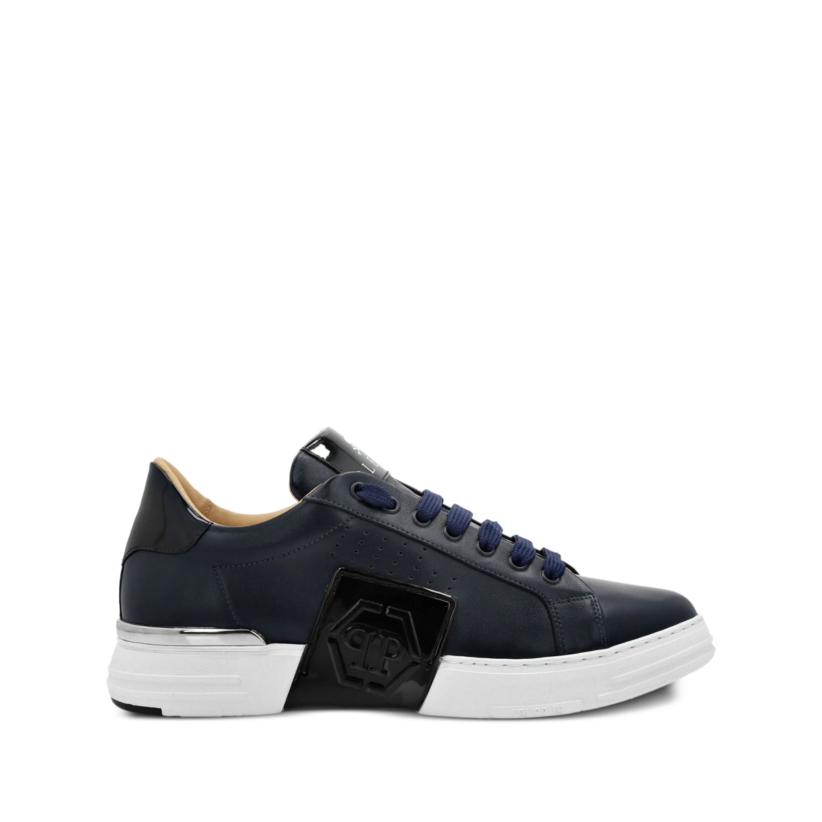logo-appliqué lace-up sneakers