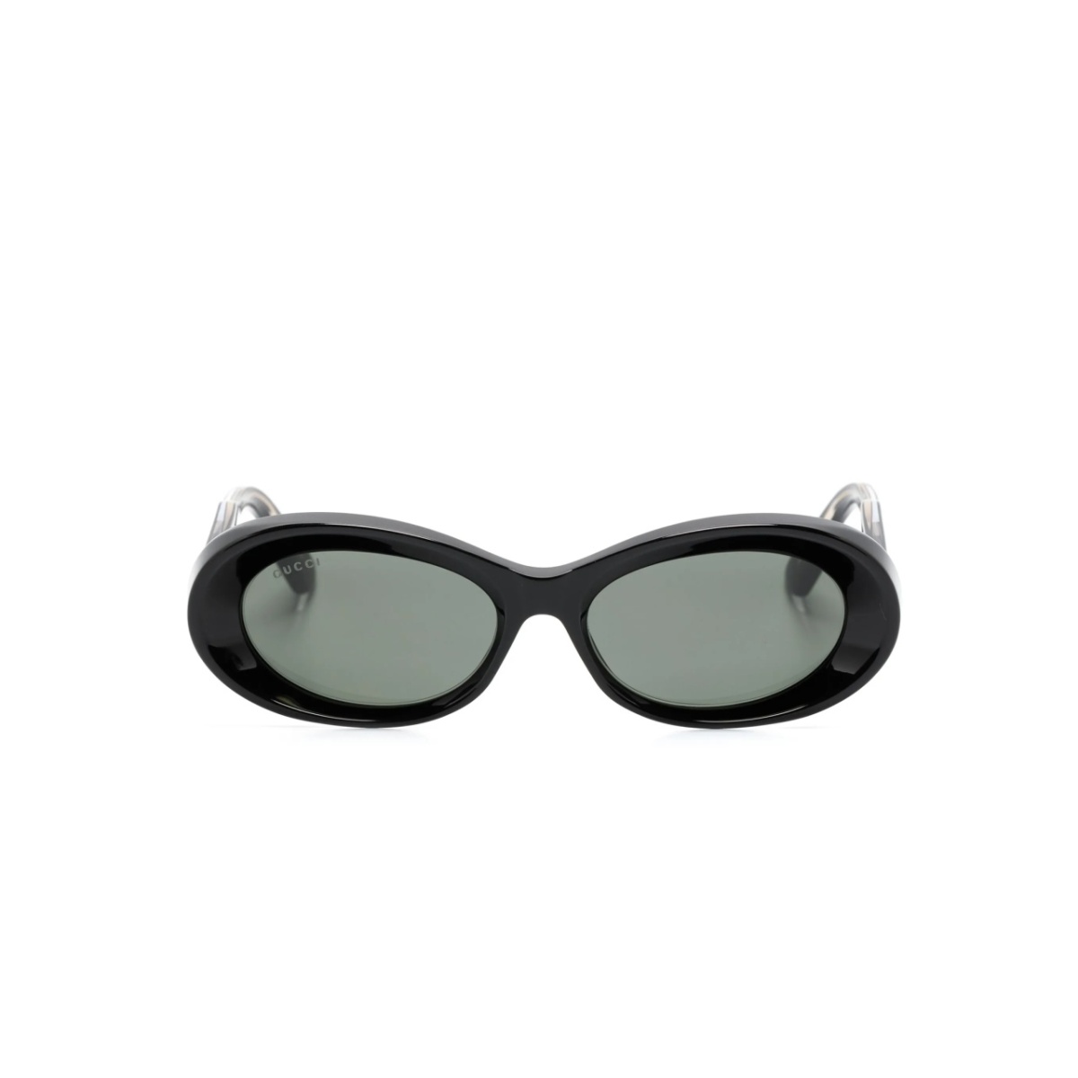 logo-debossed oval-frame sunglasses