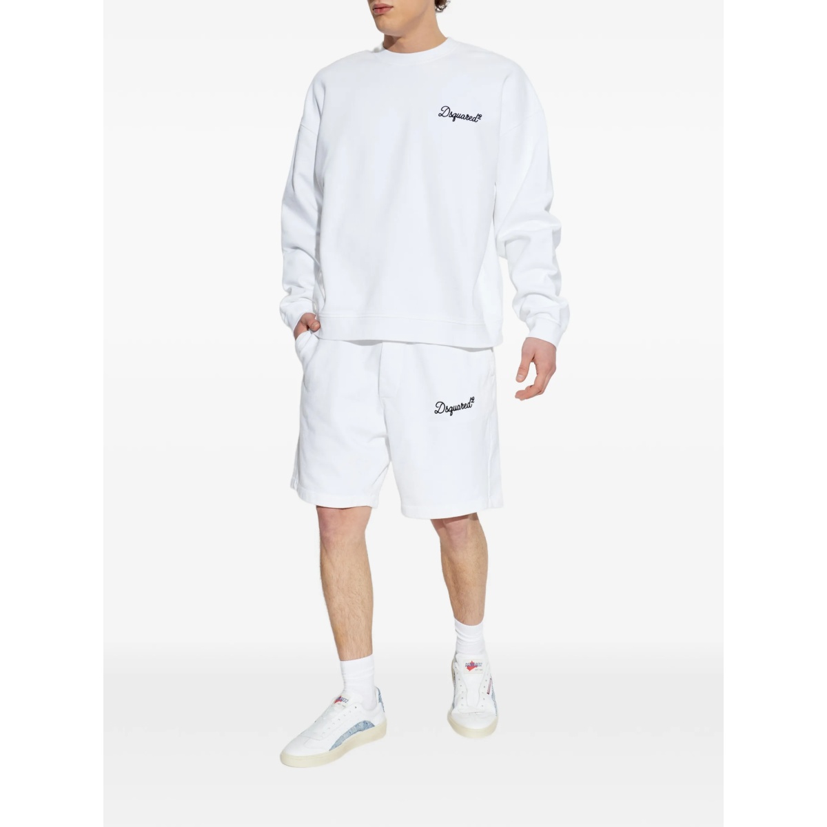 logo-detail crew-neck sweatshirt - Img 2