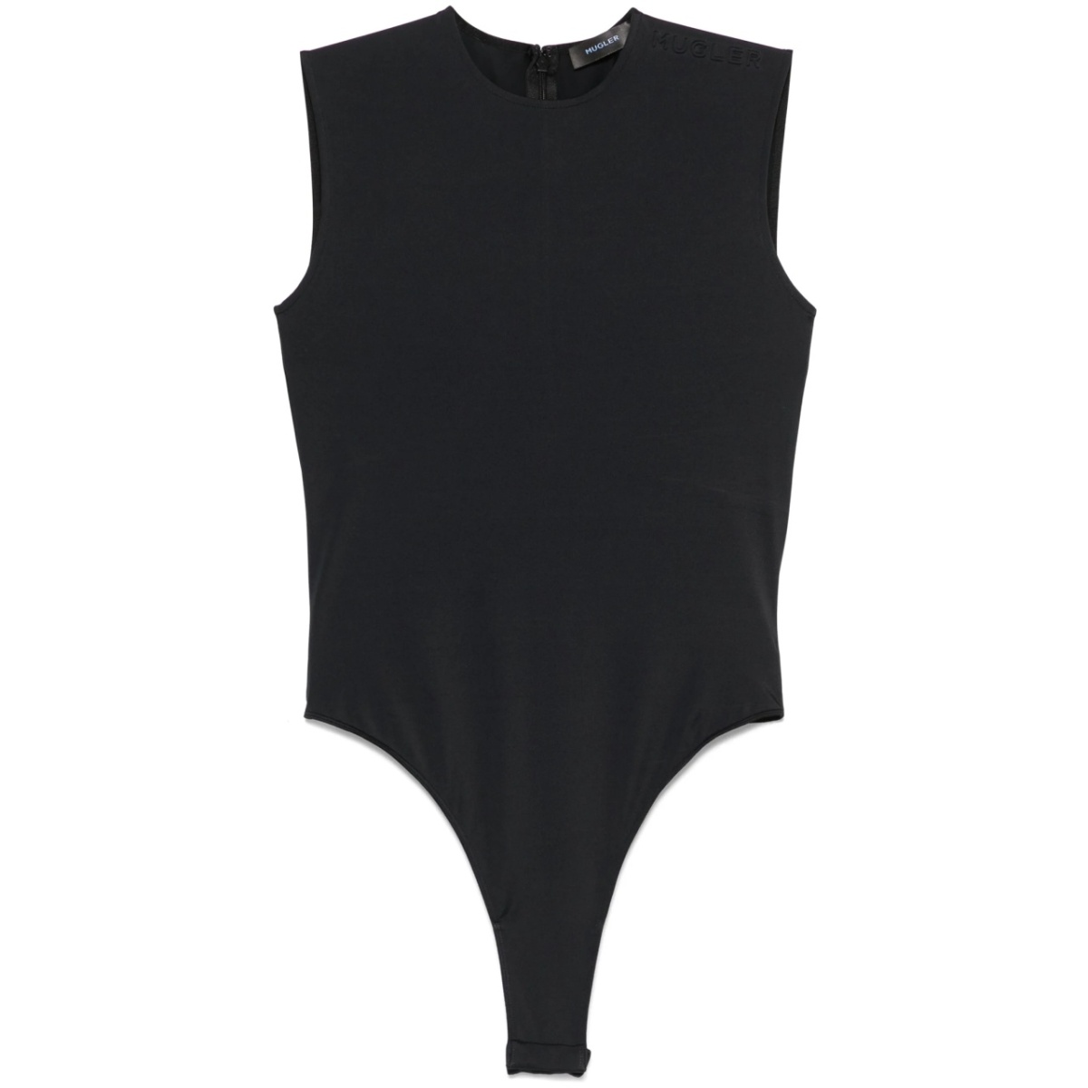 logo-embossed sleeveless bodysuit