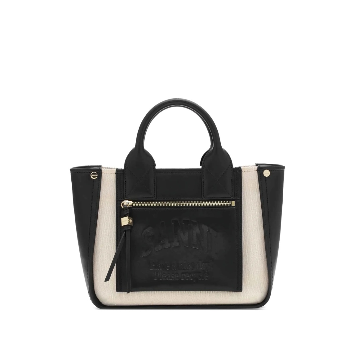 logo-embossed tote bag
