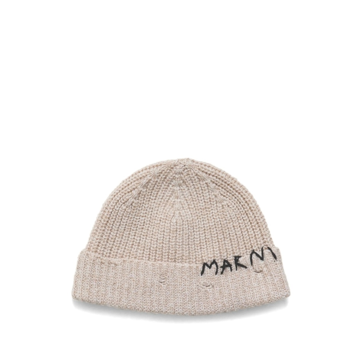 logo-embroidered beanie hat