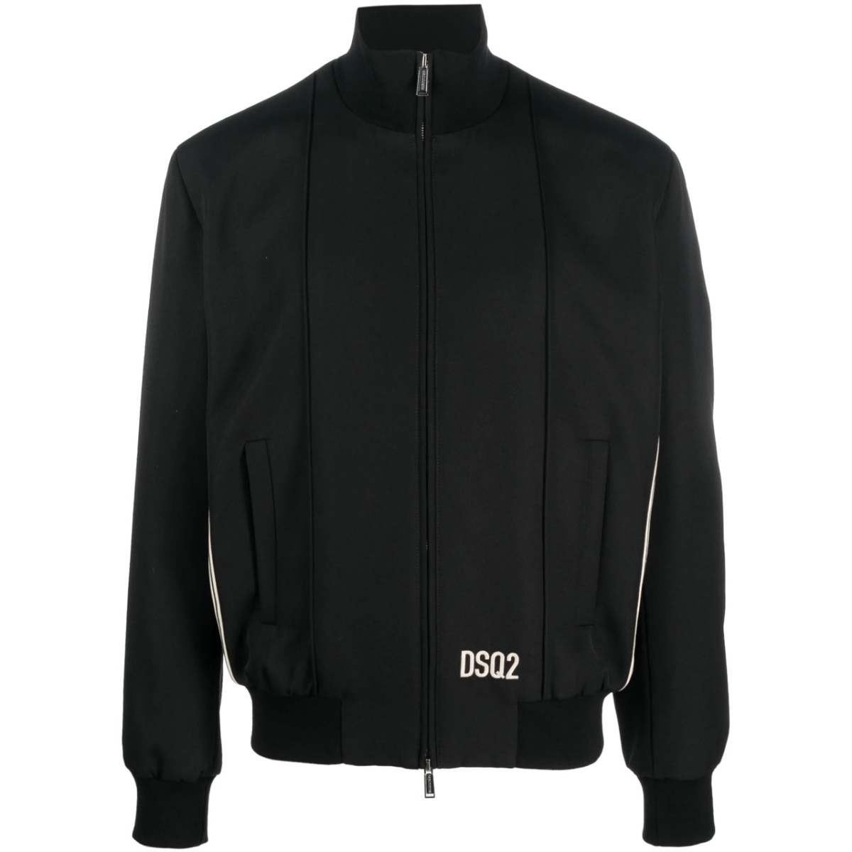 logo-embroidered bomber jacket